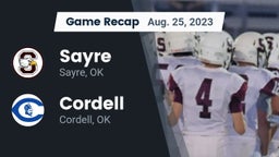 Recap: Sayre  vs. Cordell  2023