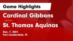 Cardinal Gibbons  vs St. Thomas Aquinas  Game Highlights - Dec. 7, 2021