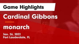Cardinal Gibbons  vs monarch Game Highlights - Jan. 26, 2022