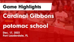 Cardinal Gibbons  vs potomac school Game Highlights - Dec. 17, 2022