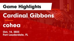 Cardinal Gibbons  vs cohea Game Highlights - Oct. 14, 2023