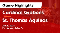 Cardinal Gibbons  vs St. Thomas Aquinas  Game Highlights - Jan. 9, 2024
