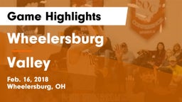 Wheelersburg  vs Valley  Game Highlights - Feb. 16, 2018