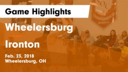 Wheelersburg  vs Ironton  Game Highlights - Feb. 23, 2018
