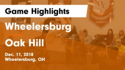 Wheelersburg  vs Oak Hill  Game Highlights - Dec. 11, 2018
