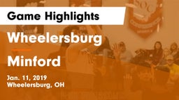 Wheelersburg  vs Minford  Game Highlights - Jan. 11, 2019