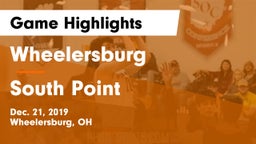 Wheelersburg  vs South Point  Game Highlights - Dec. 21, 2019