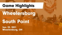 Wheelersburg  vs South Point  Game Highlights - Jan. 23, 2021