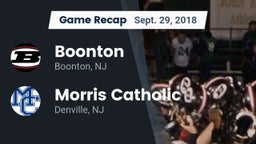 Recap: Boonton  vs. Morris Catholic  2018