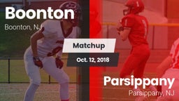 Matchup: Boonton  vs. Parsippany  2018