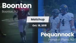 Matchup: Boonton  vs. Pequannock  2018