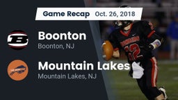 Recap: Boonton  vs. Mountain Lakes  2018