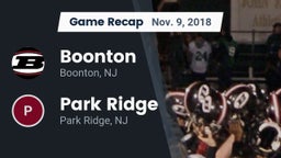 Recap: Boonton  vs. Park Ridge  2018
