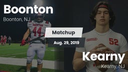 Matchup: Boonton  vs. Kearny  2019
