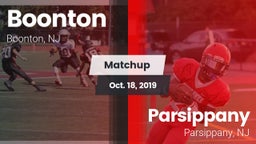 Matchup: Boonton  vs. Parsippany  2019