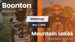 Matchup: Boonton  vs. Mountain Lakes  2019