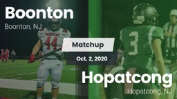 Matchup: Boonton  vs. Hopatcong  2020