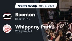 Recap: Boonton  vs. Whippany Park  2020