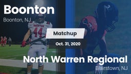 Matchup: Boonton  vs. North Warren Regional  2020