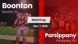 Matchup: Boonton  vs. Parsippany  2020