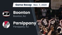 Recap: Boonton  vs. Parsippany  2020