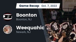 Recap: Boonton  vs. Weequahic  2022