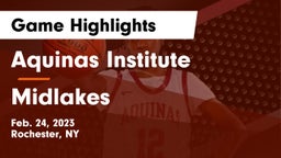 Aquinas Institute  vs Midlakes  Game Highlights - Feb. 24, 2023