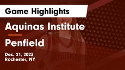 Aquinas Institute  vs Penfield  Game Highlights - Dec. 21, 2023