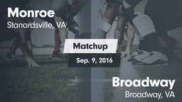 Matchup: Monroe  vs. Broadway  2016