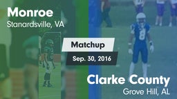 Matchup: Monroe  vs. Clarke County  2016
