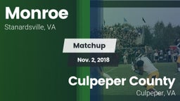 Matchup: Monroe  vs. Culpeper County  2018