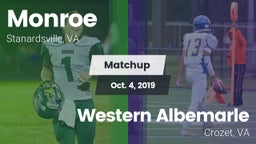 Matchup: Monroe  vs. Western Albemarle  2019