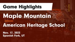 Maple Mountain  vs American Heritage School Game Highlights - Nov. 17, 2023