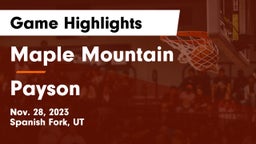 Maple Mountain  vs Payson  Game Highlights - Nov. 28, 2023