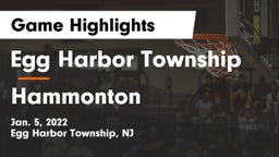 Egg Harbor Township  vs Hammonton  Game Highlights - Jan. 5, 2022