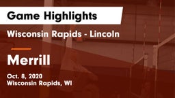 Wisconsin Rapids - Lincoln  vs Merrill  Game Highlights - Oct. 8, 2020