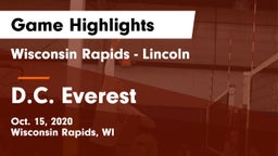 Wisconsin Rapids - Lincoln  vs D.C. Everest  Game Highlights - Oct. 15, 2020