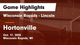 Wisconsin Rapids - Lincoln  vs Hortonville  Game Highlights - Oct. 17, 2020