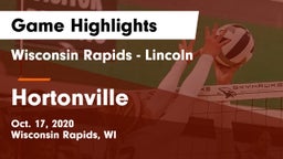 Wisconsin Rapids - Lincoln  vs Hortonville  Game Highlights - Oct. 17, 2020