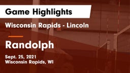 Wisconsin Rapids - Lincoln  vs Randolph  Game Highlights - Sept. 25, 2021