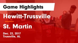 Hewitt-Trussville  vs St. Martin  Game Highlights - Dec. 22, 2017