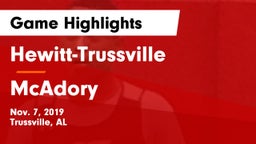 Hewitt-Trussville  vs McAdory  Game Highlights - Nov. 7, 2019