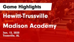 Hewitt-Trussville  vs Madison Academy  Game Highlights - Jan. 13, 2020