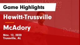 Hewitt-Trussville  vs McAdory  Game Highlights - Nov. 12, 2020