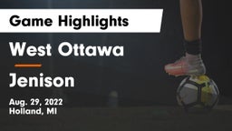 West Ottawa  vs Jenison Game Highlights - Aug. 29, 2022