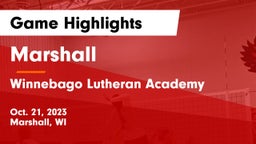 Marshall  vs Winnebago Lutheran Academy  Game Highlights - Oct. 21, 2023