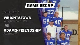 Recap: Wrightstown  vs. Adams-Friendship  2016