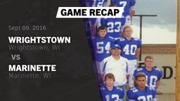 Recap: Wrightstown  vs. Marinette  2016