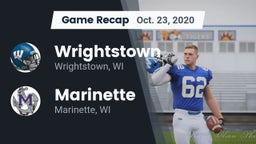 Recap: Wrightstown  vs. Marinette  2020