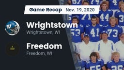 Recap: Wrightstown  vs. Freedom  2020